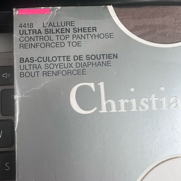 Christian Dior Ultra Silken Sheer Control Top Pantyhose Sand Taupe Size 2 - Picture 2 of 4
